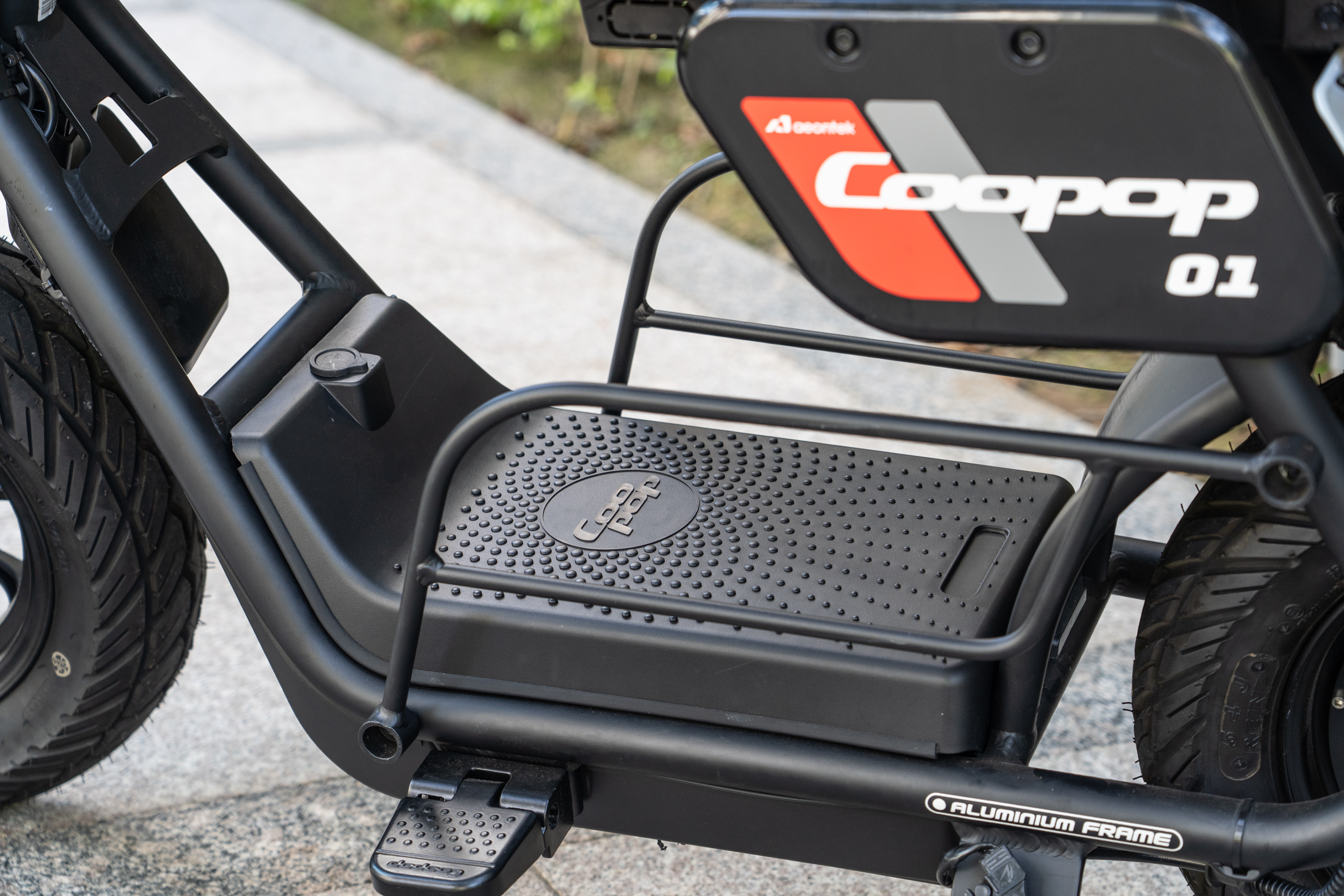 電池置於車架下緣，有著低重心的優勢。