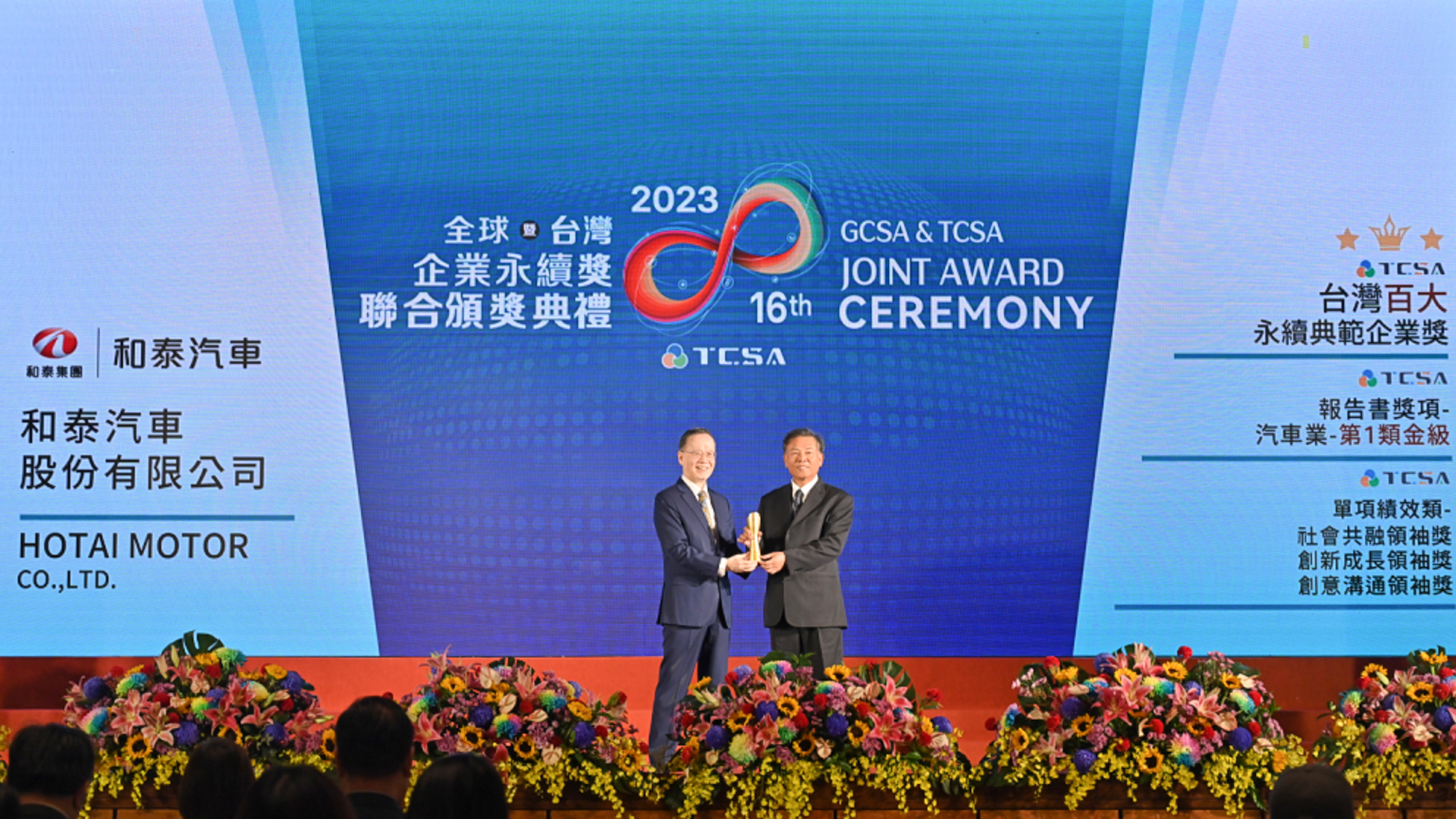 和泰汽車連續八年獲TCSA台灣企業永續獎