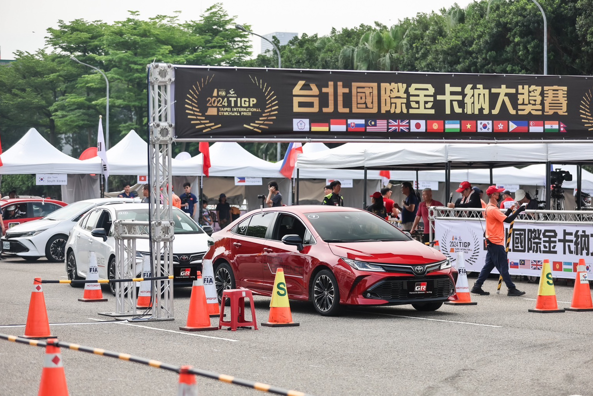 TOYOTA 贊助 Altis GR Sport 作為「2024 TIGP 台北國際金卡納大獎賽」比賽用車，現場共有6位台灣國手出賽為國爭光。