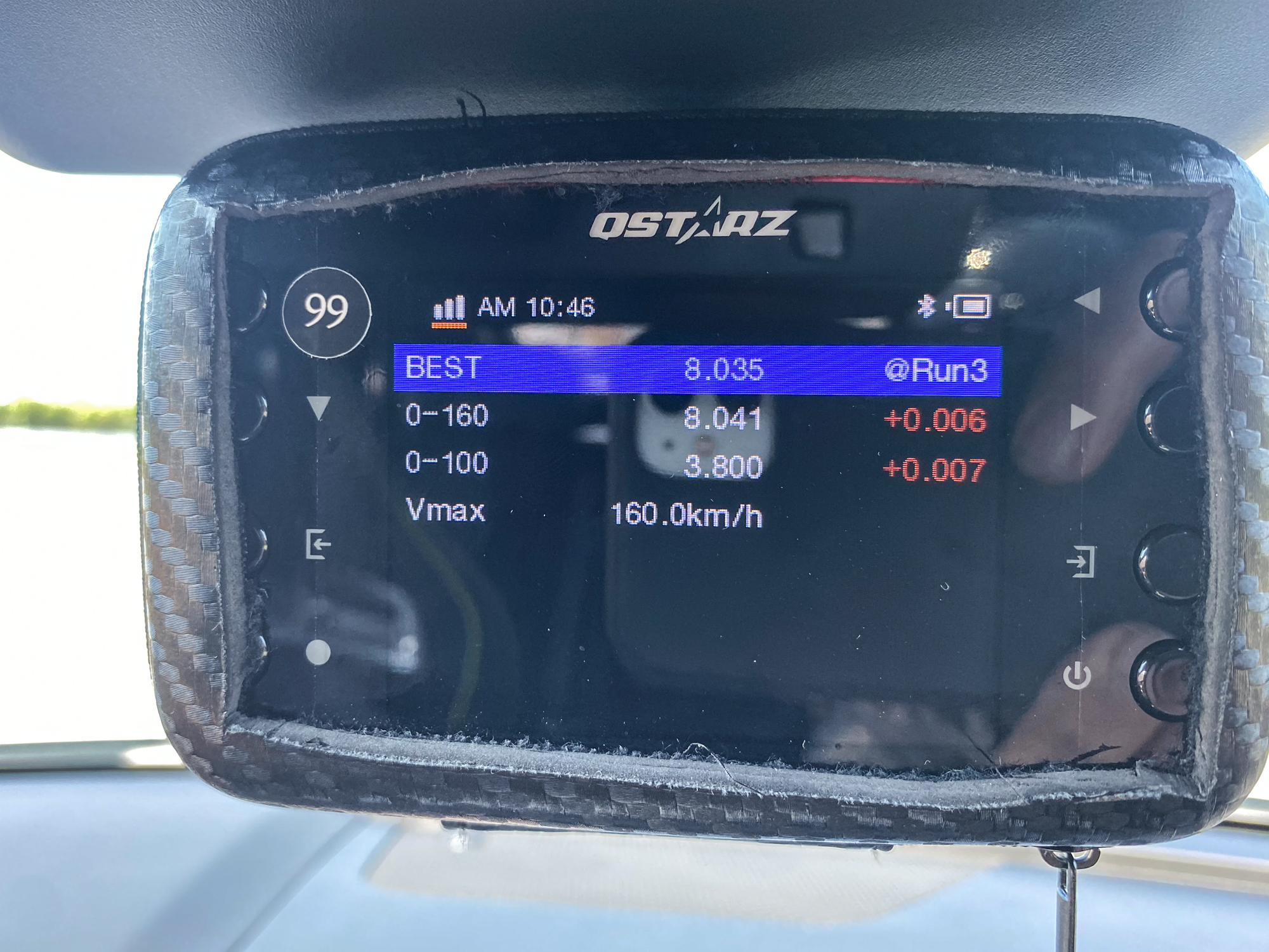Qstarz數據清楚說明0-100km/h與0-160km/h的實測加速成績。
