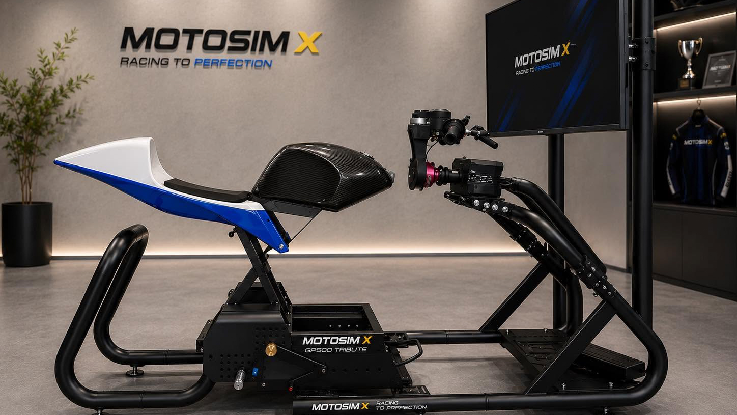 育縢科技發表全球首款桌上型具體感分體式機車模擬器 motosimX