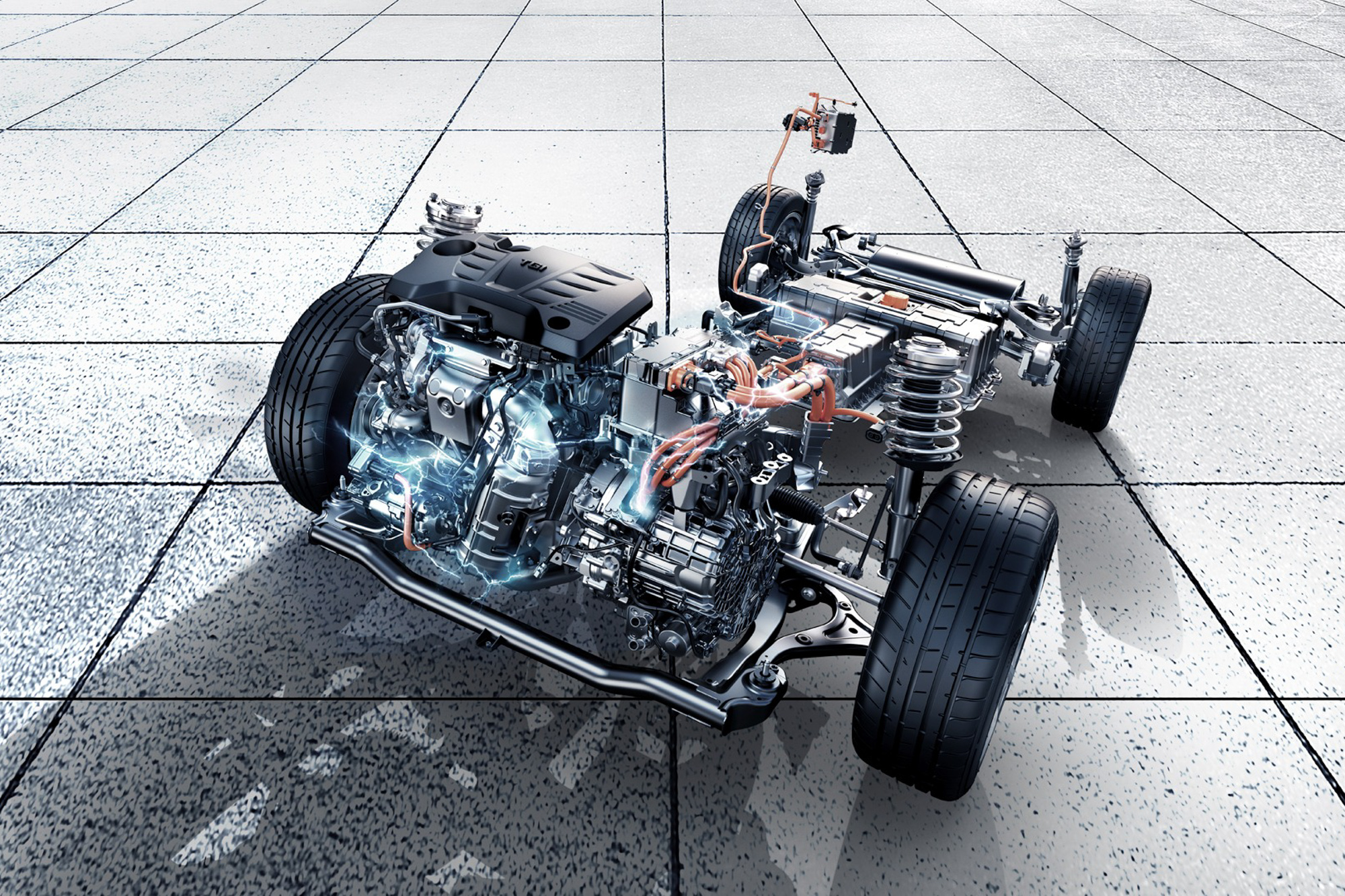 HS PHEV馭電版透過MEGA Tech 1.5T 缸內直噴渦輪增壓引擎搭配 Hair-Pin 高功率永磁同步馬達，擁有的 291ps 最大綜效馬力與 49kgm 的最大綜效扭力。