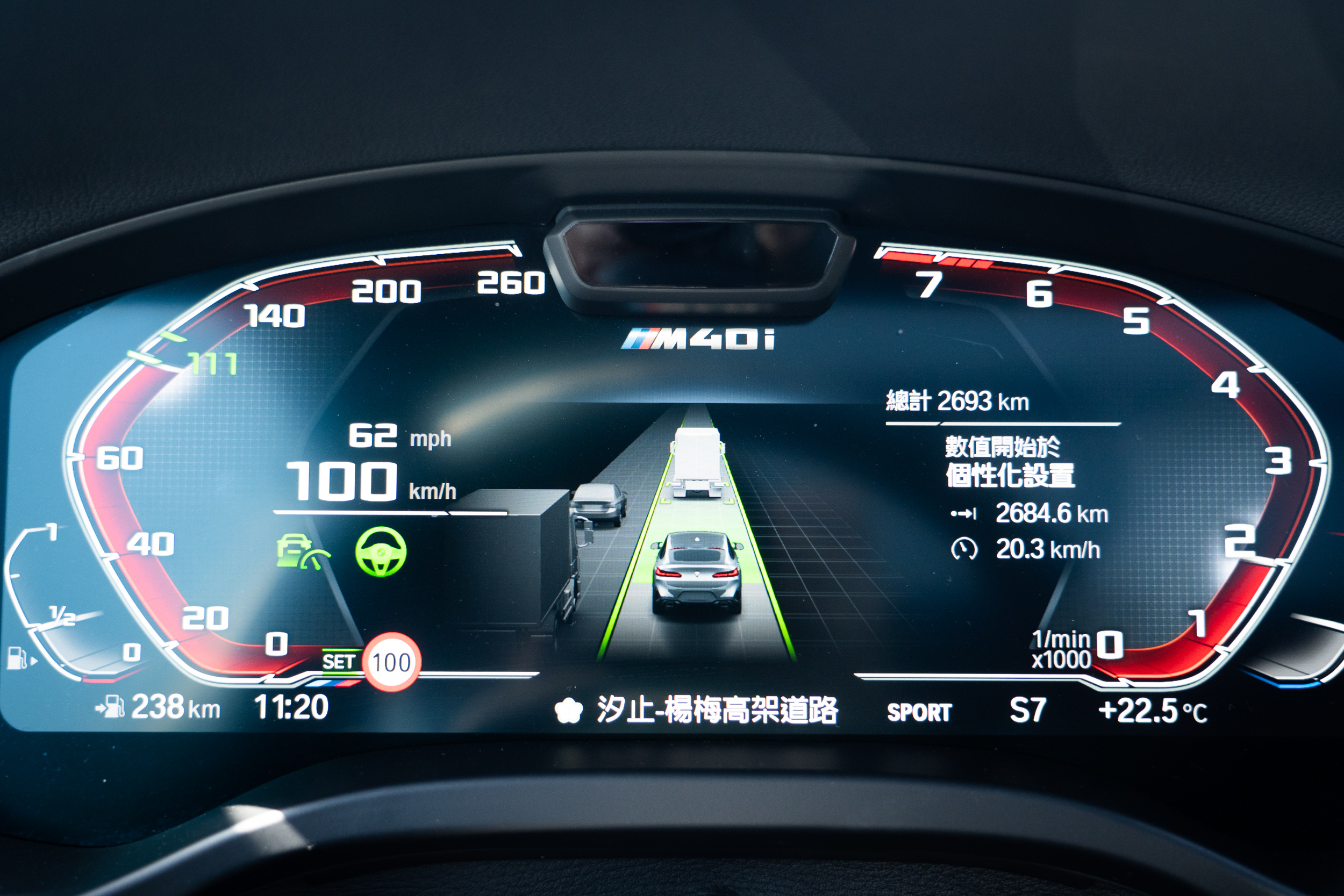 標配的智慧互聯駕駛相當齊全，包含主動車距定速控制系統、主動車道維持輔助、前後方車流警示、環景輔助攝影等皆有配備。