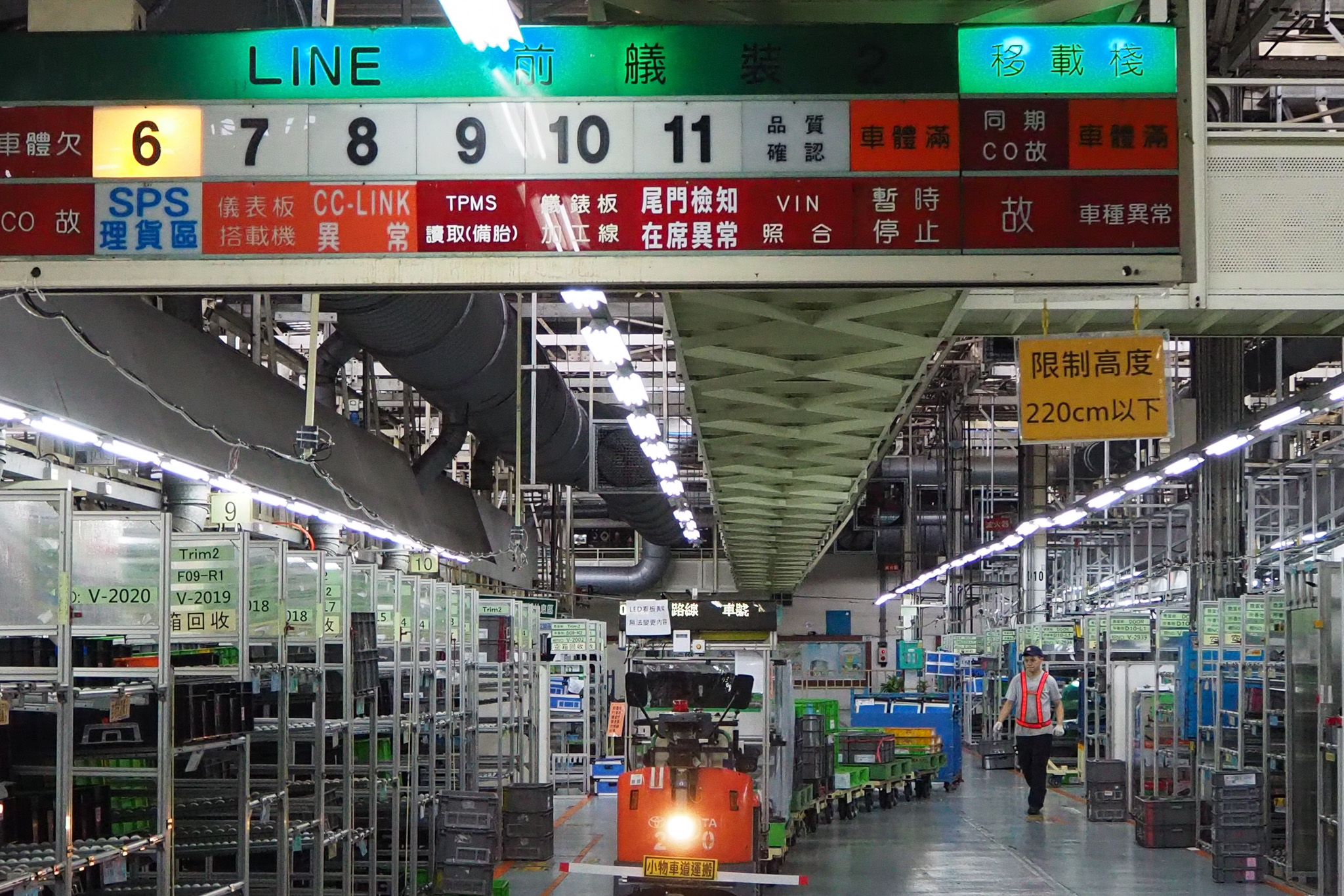 透過電子看板顯示，有效掌控生產線的即時狀況。