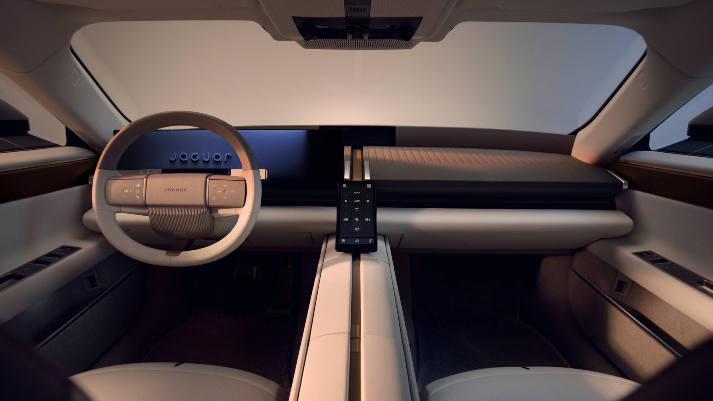 Jaguar 首度揭示 TYPE 01 極具建築美學張力的原型車座艙設計