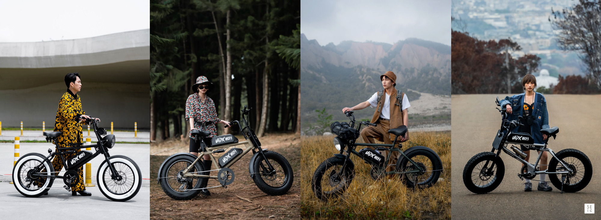 經典消光黑、大漠沙狼棕、越野墨軍綠、極簡霧灰銀,取樣自這片土地的色彩元素。