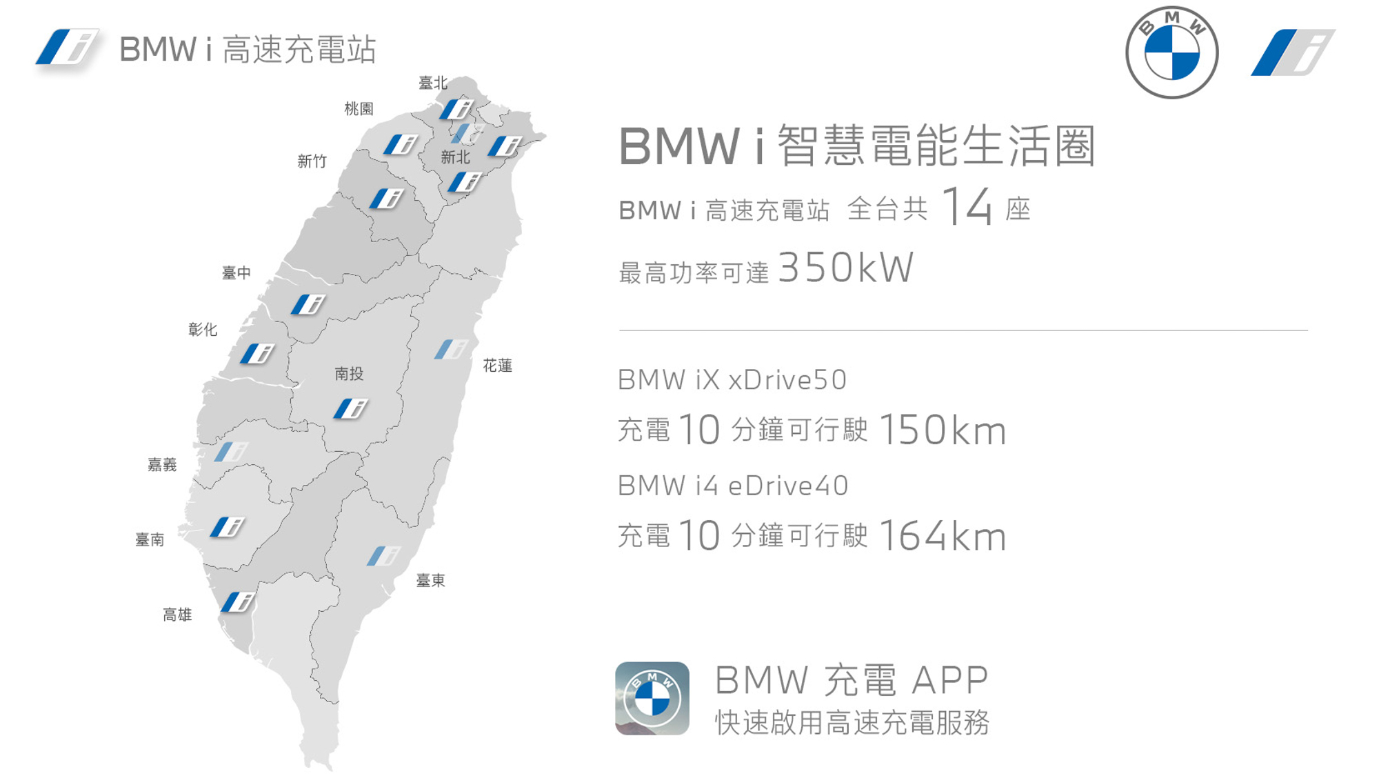 BMW i 高速充電網 全台 10 站正式啟用