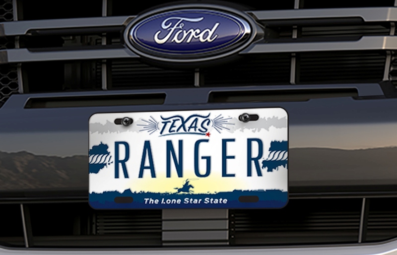 Ford Ranger Texas Edition 德州騎兵版之德州騎兵紀念車牌。