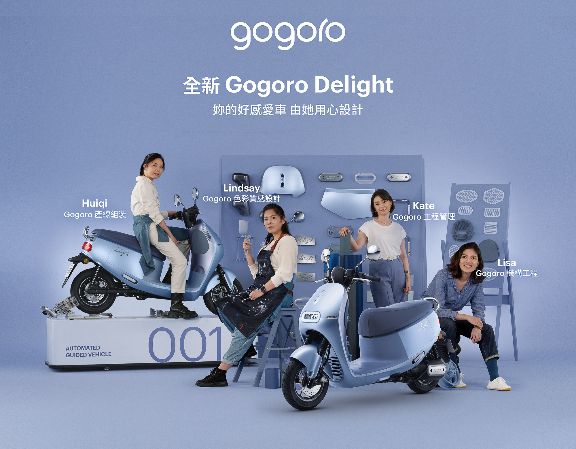 Gogoro Delight 期望能從女性角度出發,著實滿足多數女性騎士的需求。