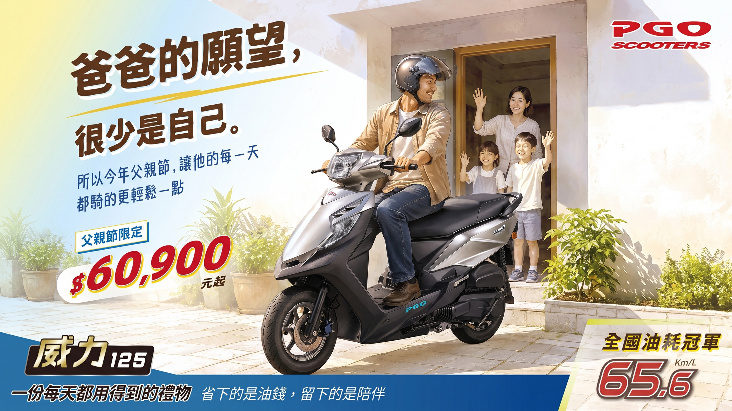 PGO 威力 125 最低入手價 $60,900 起