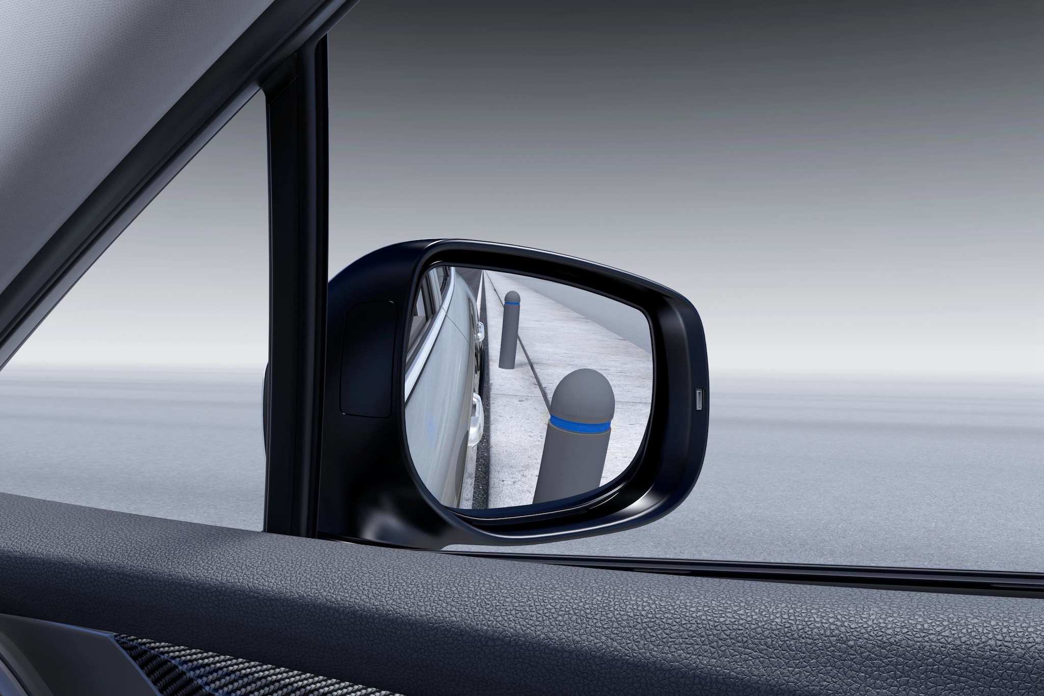 倒車後視鏡連動系統,可在排入 R 檔時同步作動。