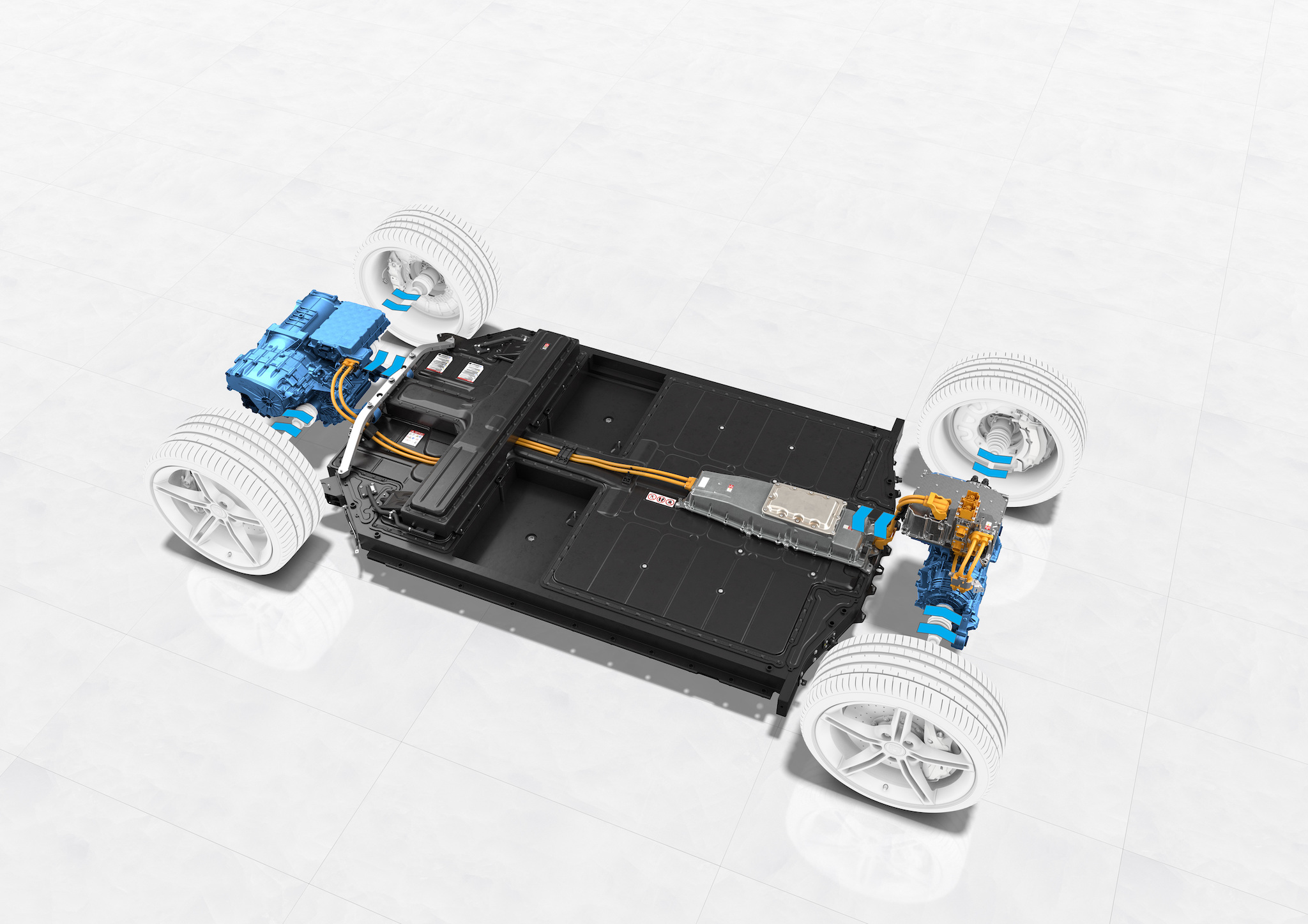 Taycan 達 265 kW 的高動能回收輸出功率,使得約 90% 的日常煞車能透過電動馬達執行,無需啟動車輪煞車