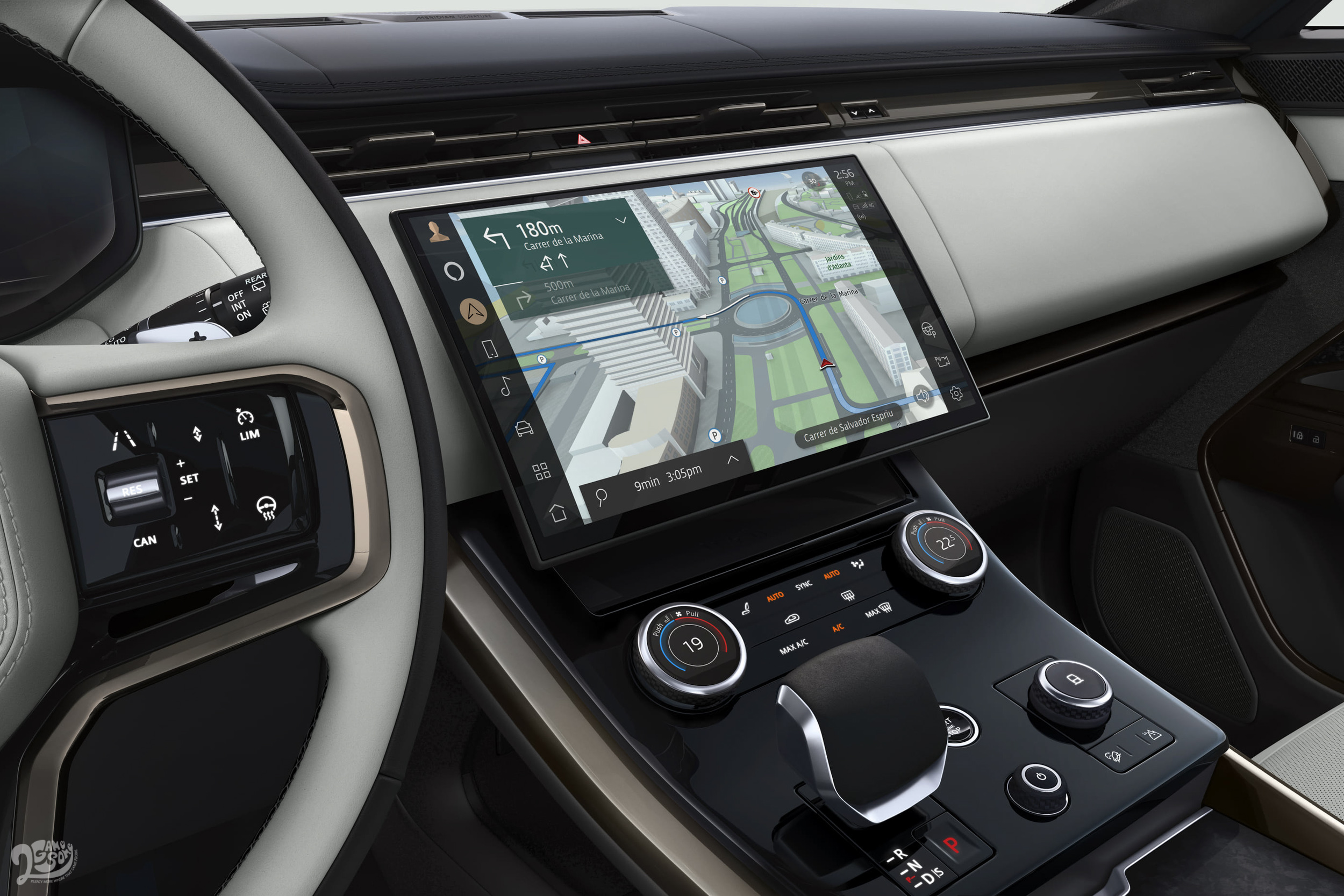 位於中控台中央的懸浮式 13.1 英吋曲面觸控螢幕，可控制從導航到媒體和車輛設置的所有內容，同時了解用戶的習慣並智慧個性化車輛體驗，成為真正的直覺個人助理。